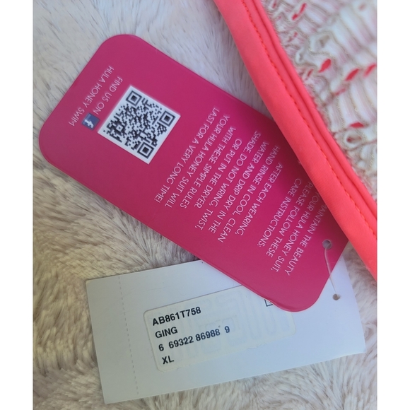 NEW Hula Honey Ginger Crochet Halter Push-Up Bikini Top - Picture 9 of 16